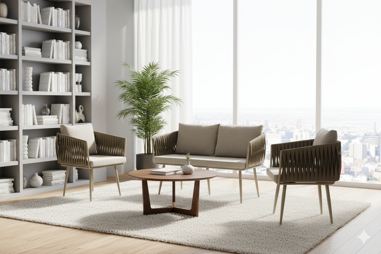 Astana çay seti balkon dekorasyonu