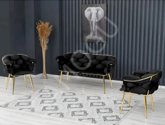 Balon Çay Seti 2+1+1 Siyah