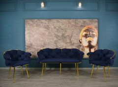 Balon Çay Seti 2+1+1 Lacivert