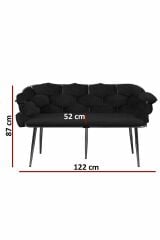 Balon Çay Seti 2+1+1 Lacivert - Siyah İskelet