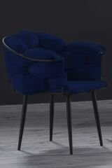 Balon Çay Seti 2+1+1 Lacivert - Siyah İskelet