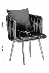 Örgü Çay Seti 2+1+1 Antrasit Gri