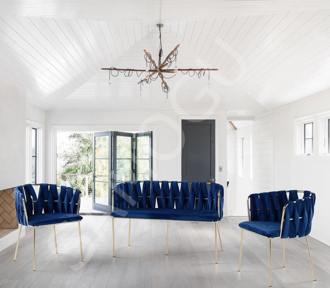 Örgü Çay Seti 2+1+1 Lacivert