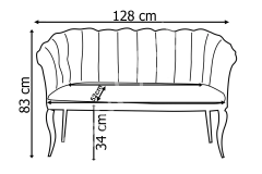 Papatya Çay Seti 2+1+1 Hardal Sarı