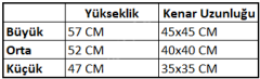 C Zigon Sehpa Siyah Mermer Desen 3'lü