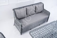 Dimaze Bahçe Seti 3 + 1 + 1 + Masa + 2 Puf