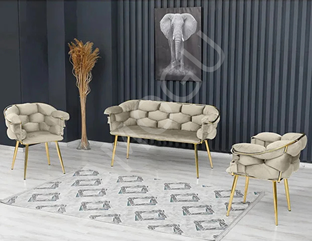 Balon Çay Seti 2+1+1 Bej