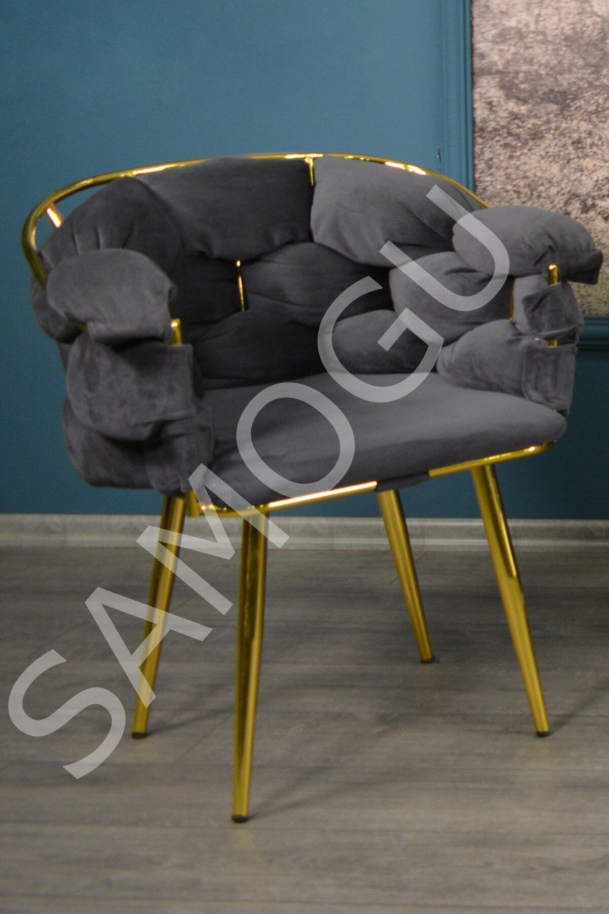 Balon Çay Seti 2+1+1 Antrasit Gri Tekli