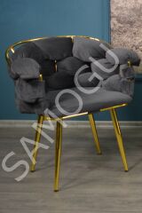 Balon Çay Seti 2+1+1 Antrasit Gri Tekli