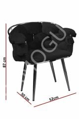 Balon Çay Seti 2+1+1 Antrasit Gri Tekli